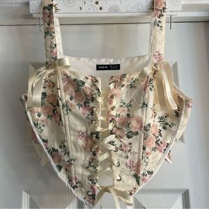 Floral Corset Crop Top